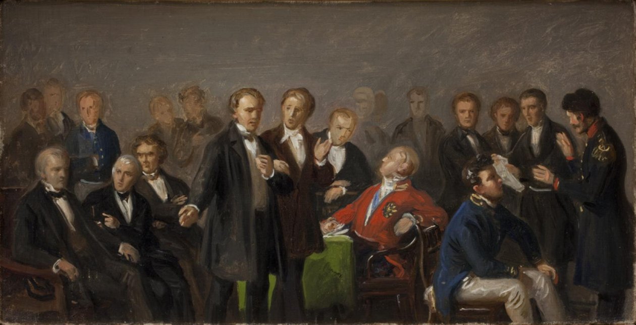 Az alkotmányozó nemzetgyűlés alkotó: Constantin Hansen