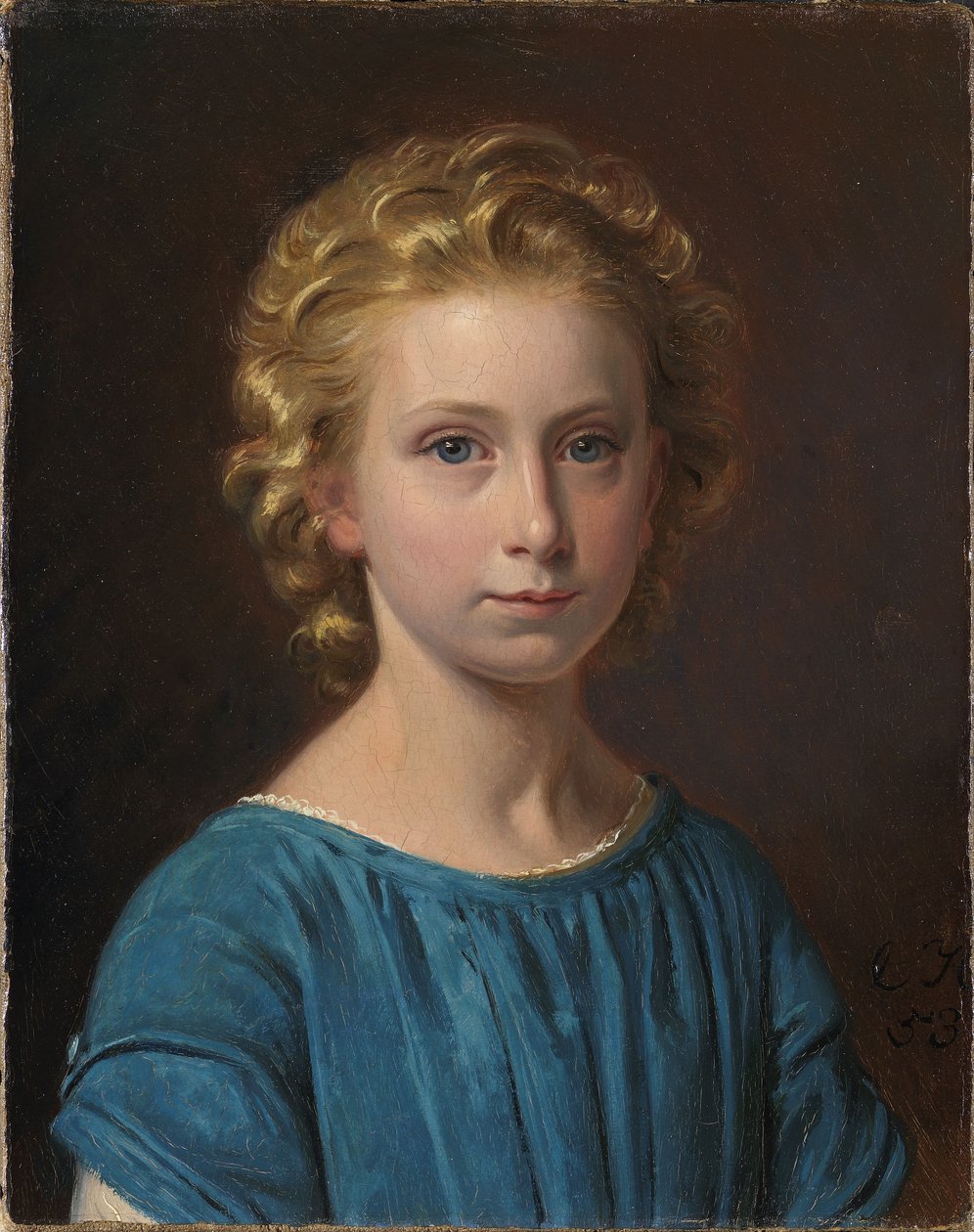 Margrethe Vullum gyermekként (született Lehmann) alkotó: Constantin Hansen