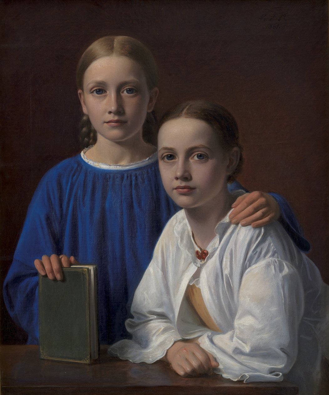 Meta Magdalene Hammerich és a művész lánya, Kristiane Konstantin Hansen, 1861 alkotó: Constantin Hansen