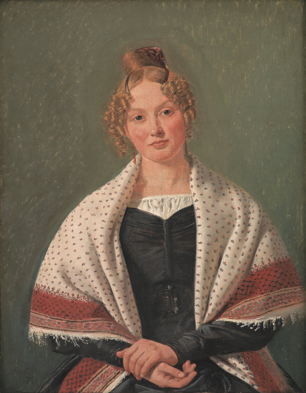 Hanne Wanscher, született Wegener portréja alkotó: Constantin Hansen