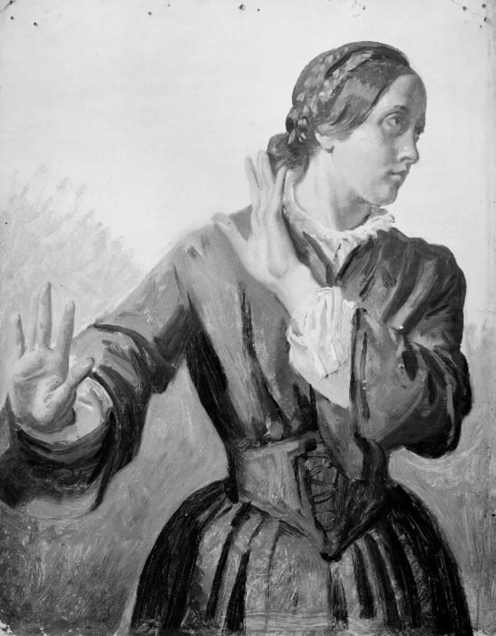 Tanulmány egy fiatal nőről (Thora Købke) alkotó: Constantin Hansen