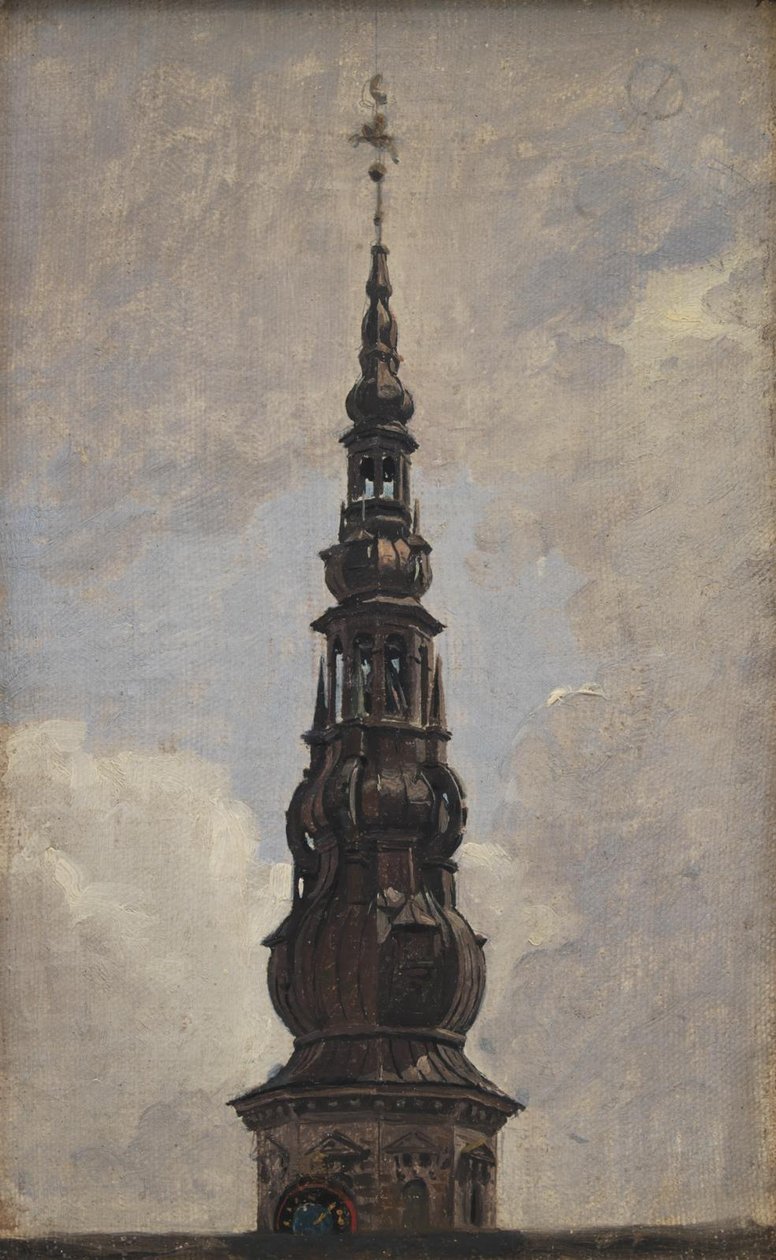 Kronborg várának nagy tornya. Tanulmány alkotó: Constantin Hansen