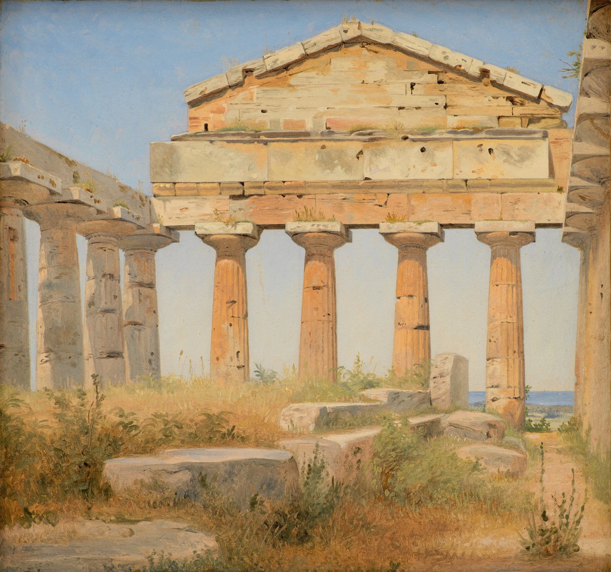 Athéné temploma Paestumban alkotó: Constantin Hansen