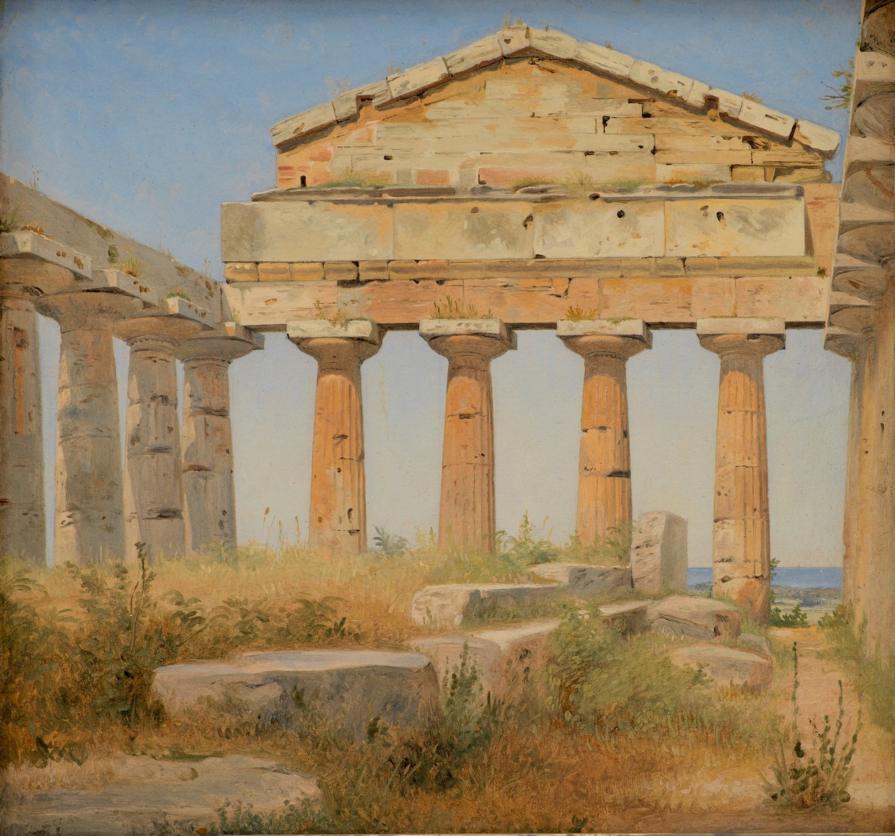 Athéné temploma Paestumban, 1838 alkotó: Constantin Hansen