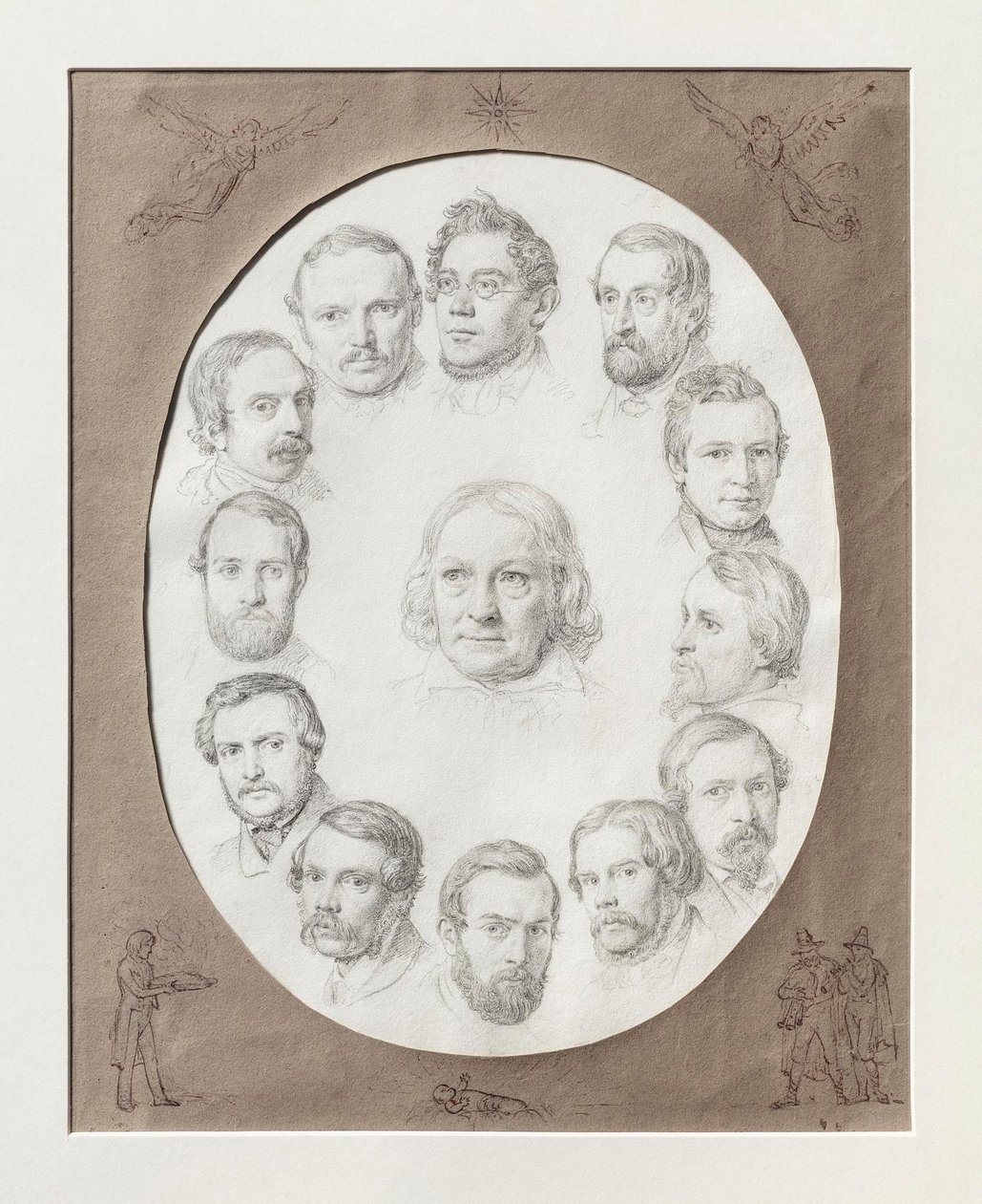 Thorvaldsen honfitársai között 1841 karácsonyestéjén Rómában alkotó: Constantin Hansen