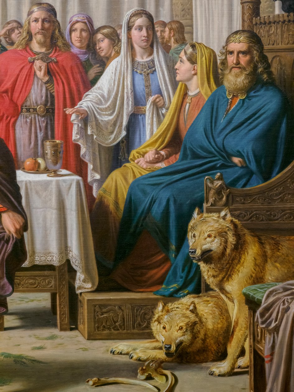 Ægir lakomája, részlet alkotó: Constantin Hansen