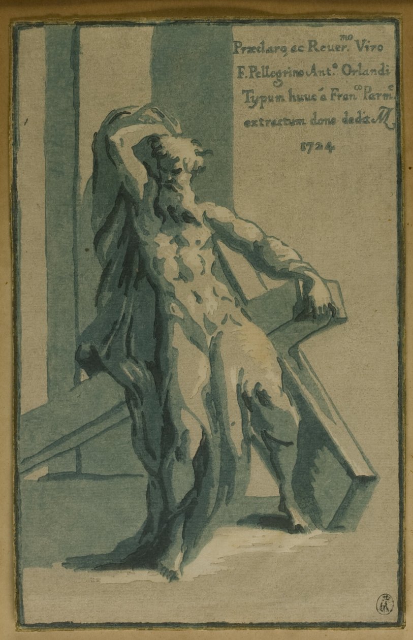 Szent András a keresztjén ülve alkotó: Conte Antonio Maria Zanetti the Elder