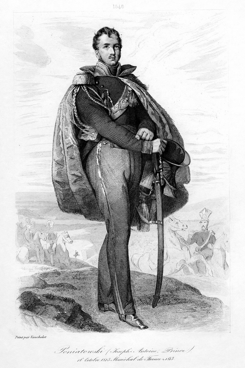 Joseph Antoni Poniatowski 1763-1813, lengyel herceg és francia marsall, 1839. alkotó: Contenau