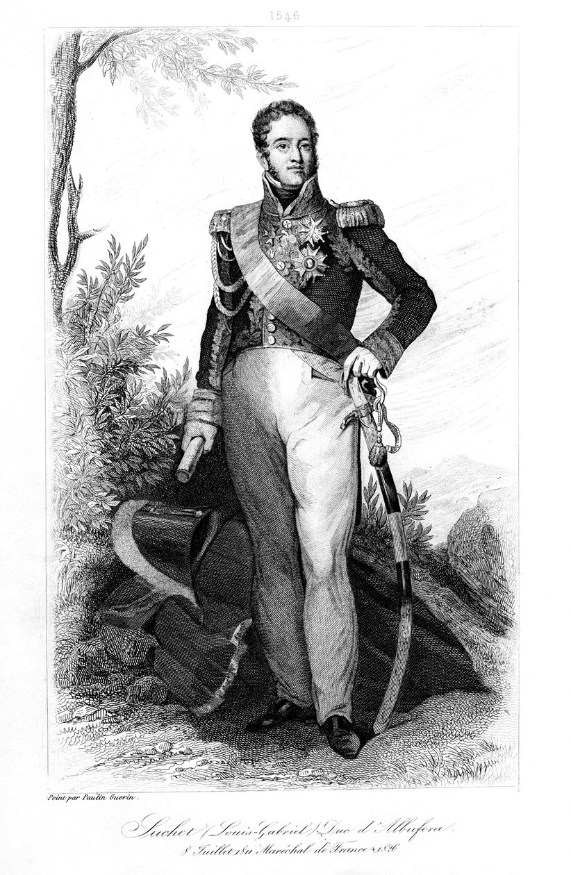 Louis Gabriel Suchet 1770-1826, dAlbufera da Valencia és Franciaország marsallja, 1839. alkotó: Contenau