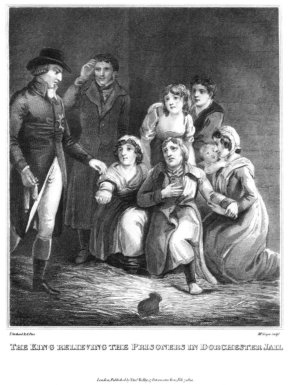 A király felmenti a foglyokat a dorchesteri börtönben, 1820 alkotó: Cooper