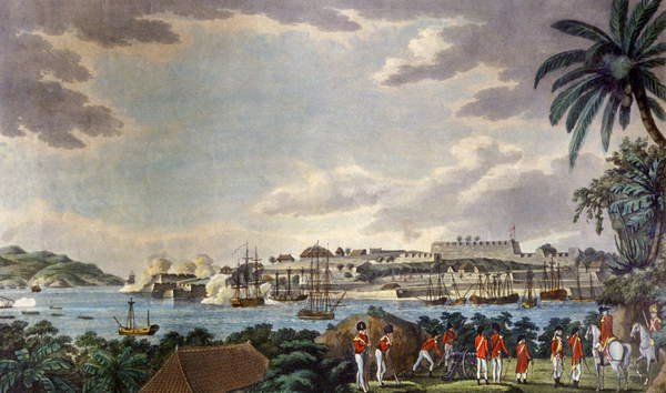 Fort Louis északkeleti képe, Martinique, vésette Samuel Alken (1750-1815) 1796 (nyomtatás) alkotó: Cooper Willyams