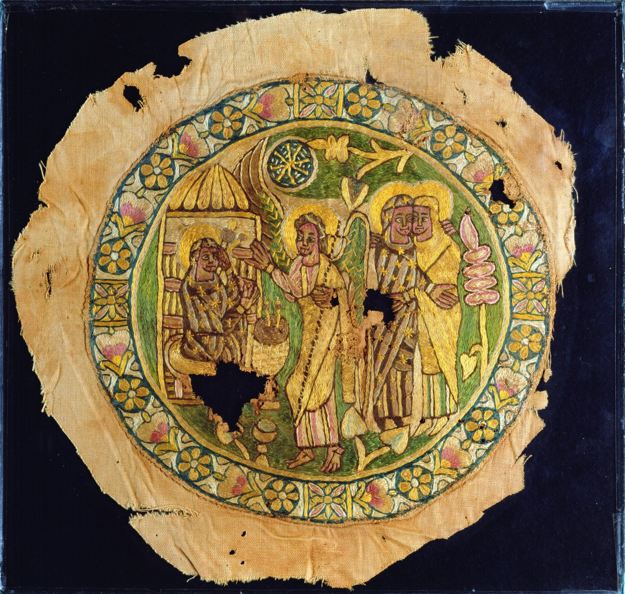 Angyali üdvözlet, 500-700 (vászon selyemmel hímzett) alkotó: Coptic