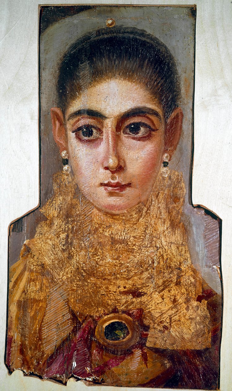Kopt művészet: „The Europeenne”-nek nevezett fiatal nő” Fayoum (Fayum) (i.sz. 160 körül) Viasz festmény fára. Párizs, Louvre Múzeum alkotó: Coptic