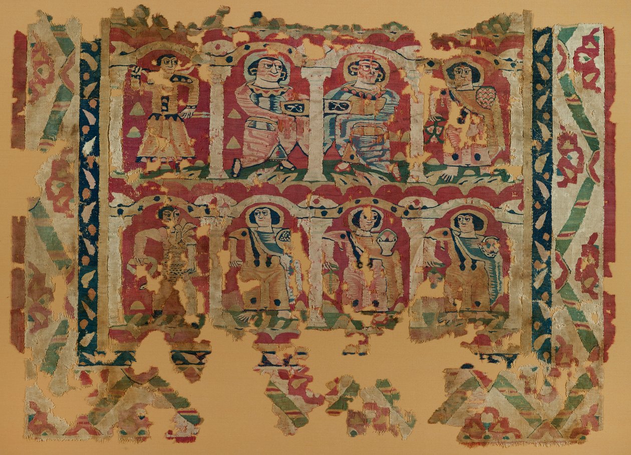 Textiltöredékek gobelinszövésben, 6-8. század (textil) alkotó: Coptic Coptic
