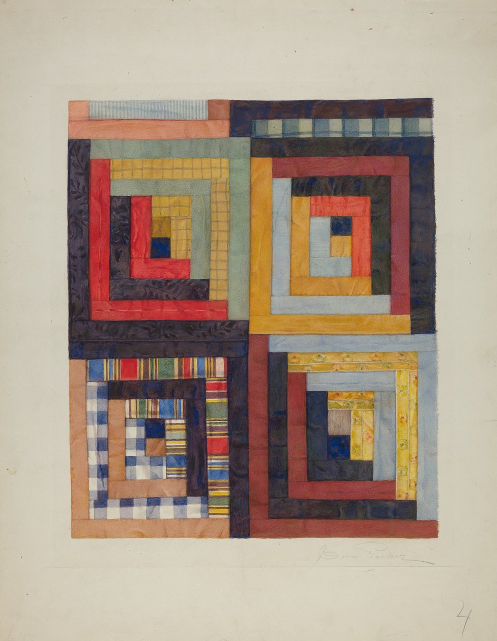 Patchwork paplan alkotó: Cora Parker