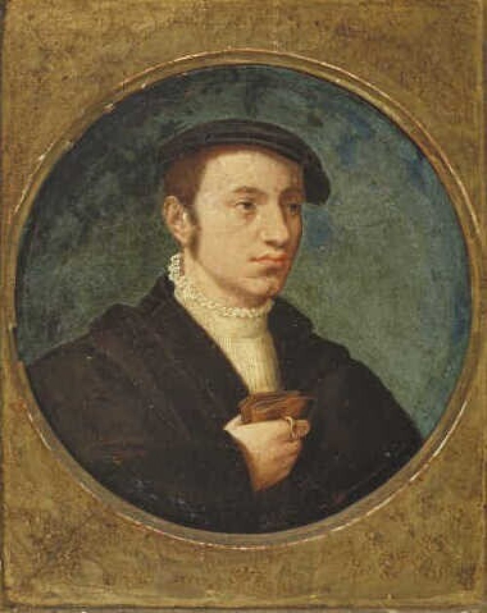Fiatal férfi baretta alkotó: Corneille de Lyon