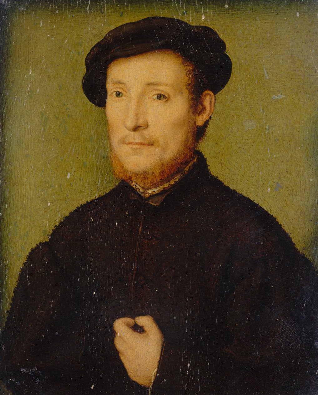 Kezét a mellén tartó férfi portréja, 1540-45. alkotó: Corneille de Lyon