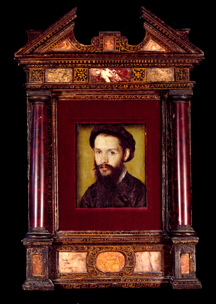 Clement des Marets dit Marot (1496-1544) francia költő portréja. Corneille De Lyon festménye (Corneille de The Hague) (1500/1510-1574) V. 0,12 x 0,10 m. 16. század. alkotó: Corneille de la  Haye