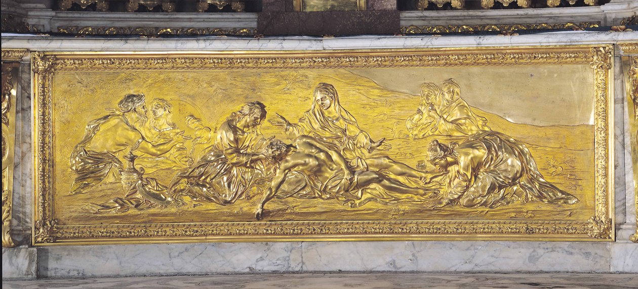 Pieta, a királyi kápolnából (aranyozott bronz) alkotó: Corneille van Cleve