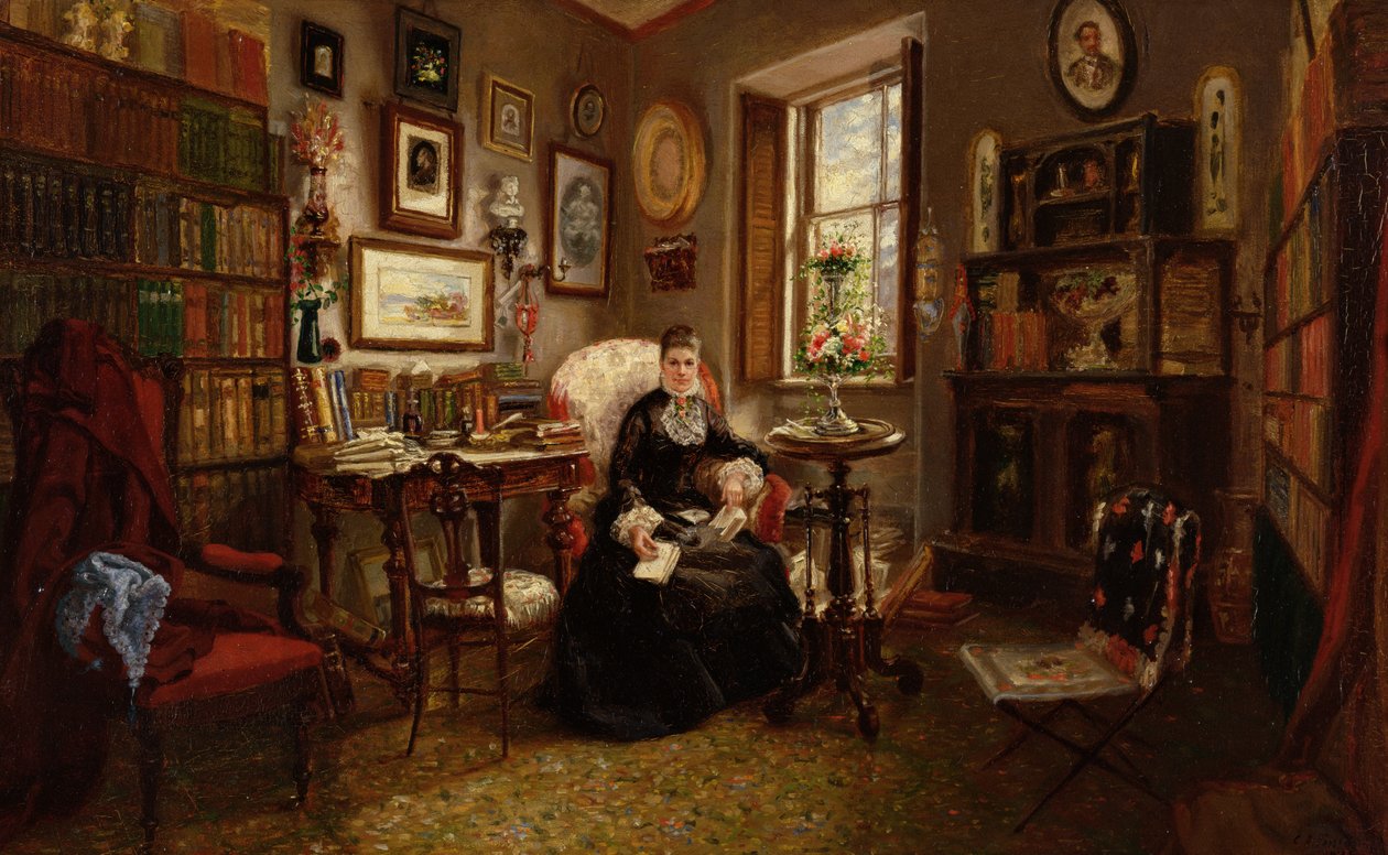 Mrs. Martha J. Lamb, 1878 (olaj, malomdeszka) alkotó: Cornelia Adele Strong Fassett