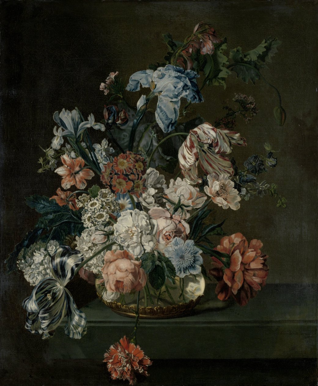 Csendélet virágokkal alkotó: Cornelia van der Mijn (signed by artist)