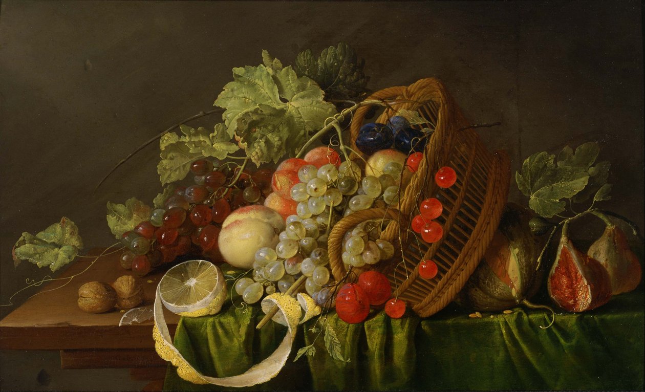 Csendélet egy kosár gyümölccsel alkotó: Cornelis de Heem
