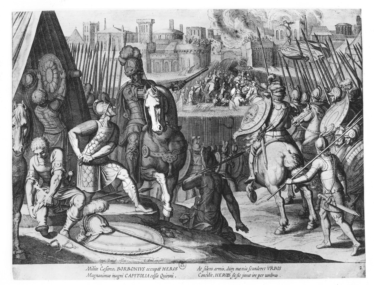 III. Károly, Bourbon hercege Róma 1527-es elfoglalásakor alkotó: Cornelis Boel