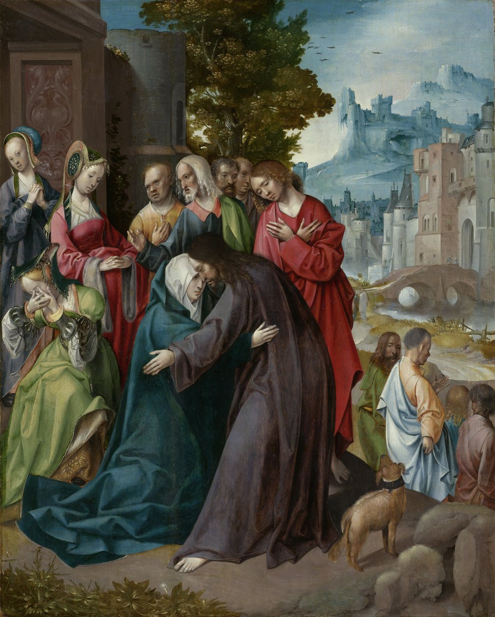 Krisztus elbúcsúzik anyjától, 1515-20 körül alkotó: Cornelis Engebrechtsz