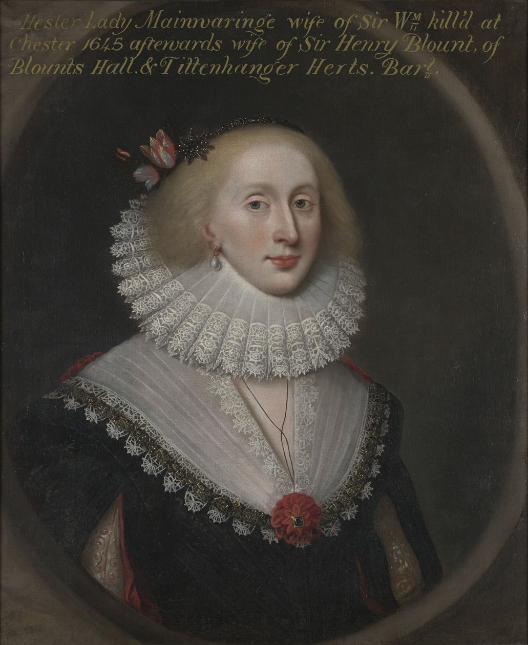 Hester, Lady Mainwaring, később Lady Blount (szül. Wase) arcképe (1620-1678 körül) alkotó: Cornelis Janssens van Ceulen