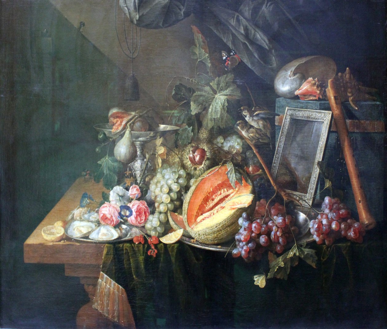 Csendélet párzó verebekkel alkotó: Cornelis de Heem