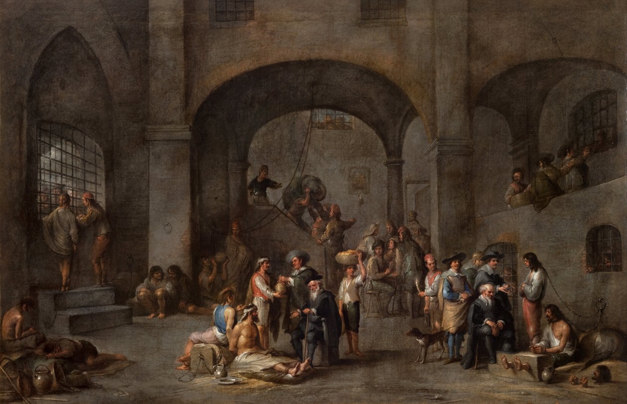 Meglátogatni az elítélteket alkotó: Cornelis de Wael