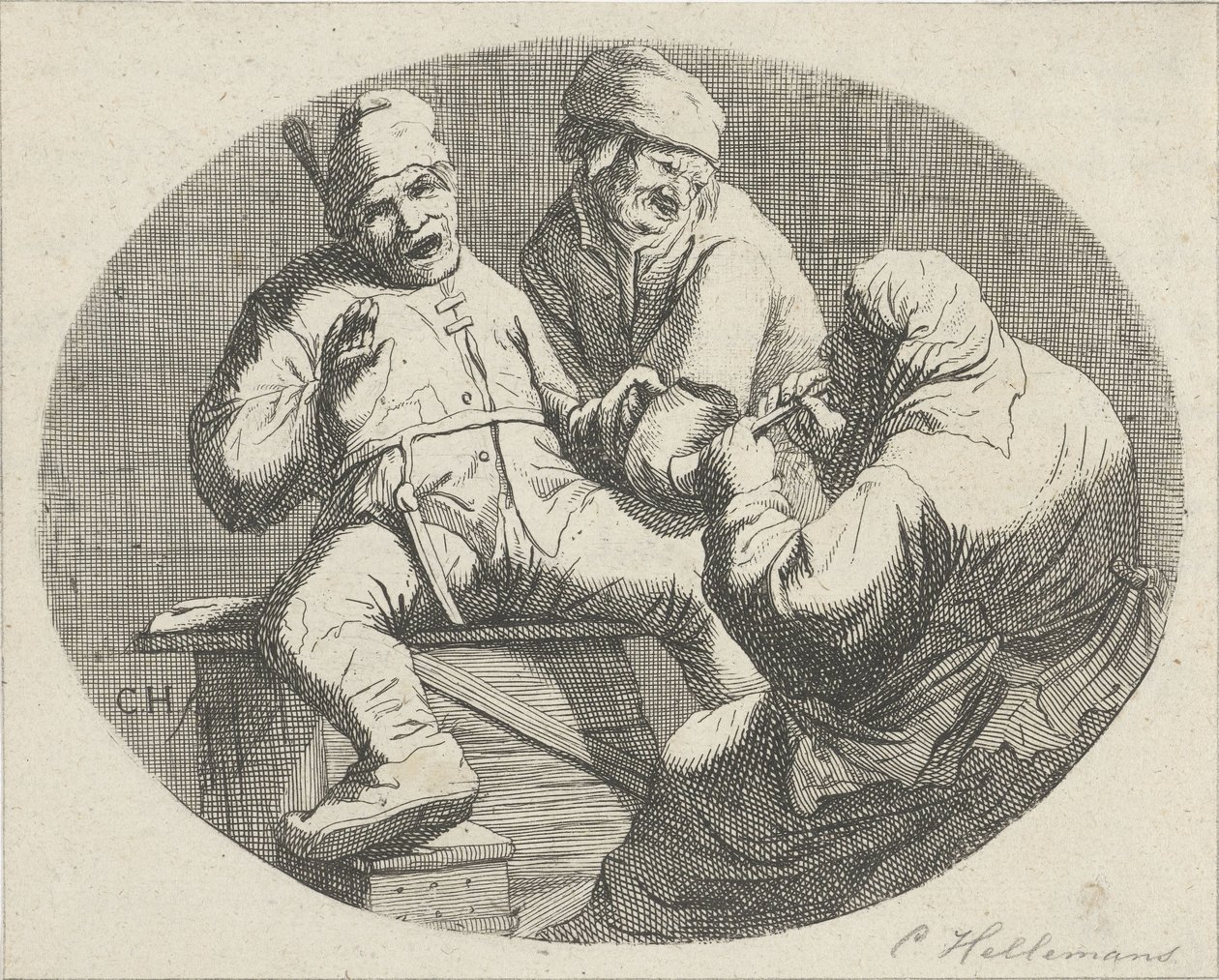 Vidám tanyasi csoport alkotó: Cornelis A. Hellemans