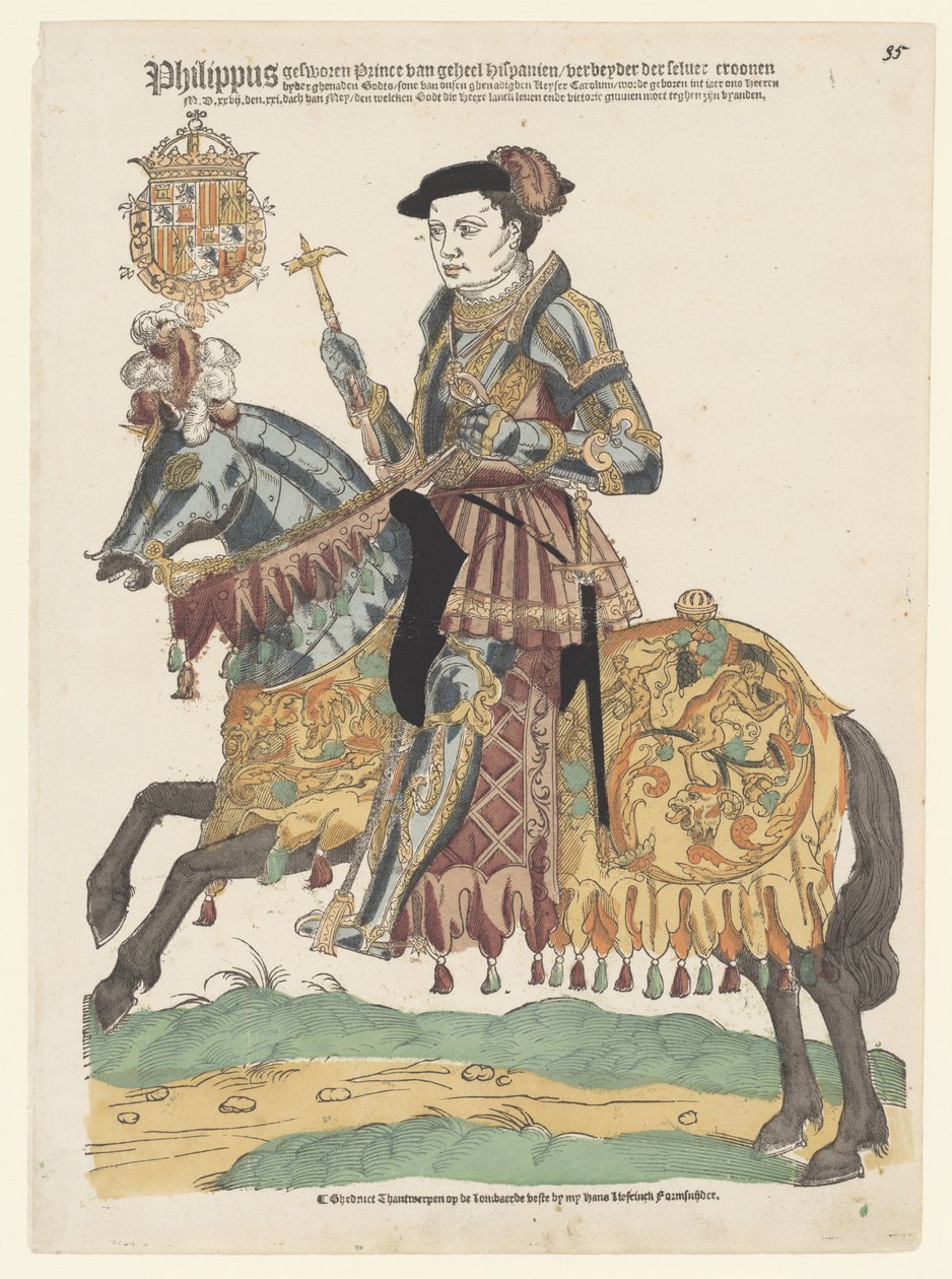 Fülöp lóháton portréja alkotó: Cornelis Anthonisz. (manner of)