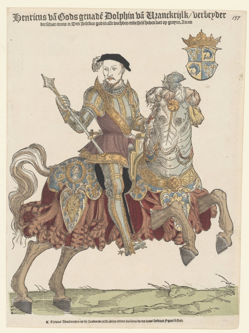 II. Henrik lóháton portréja alkotó: Cornelis Anthonisz. (manner of)