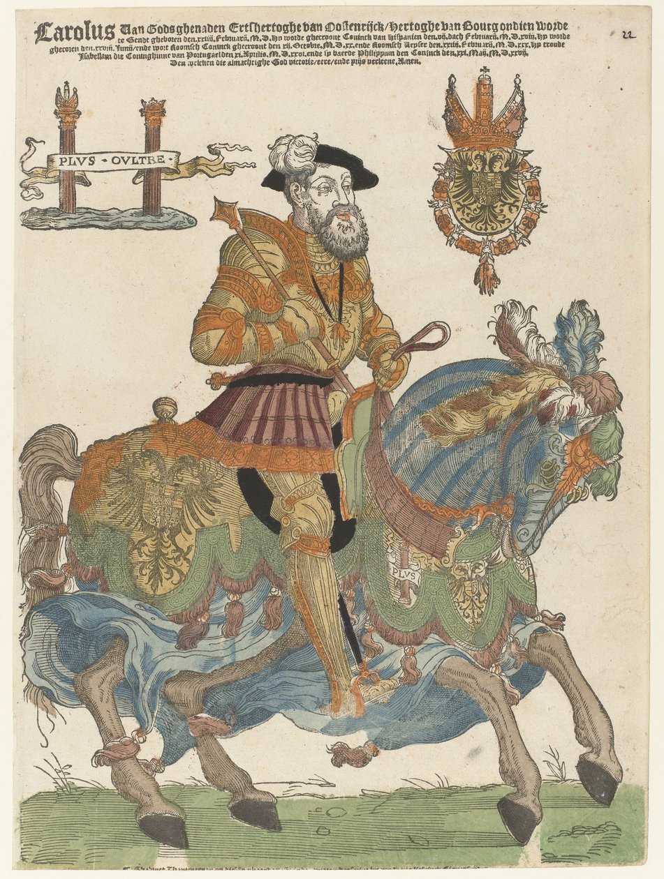 V. Károly portréja lóháton alkotó: Cornelis Anthonisz. (manner of)