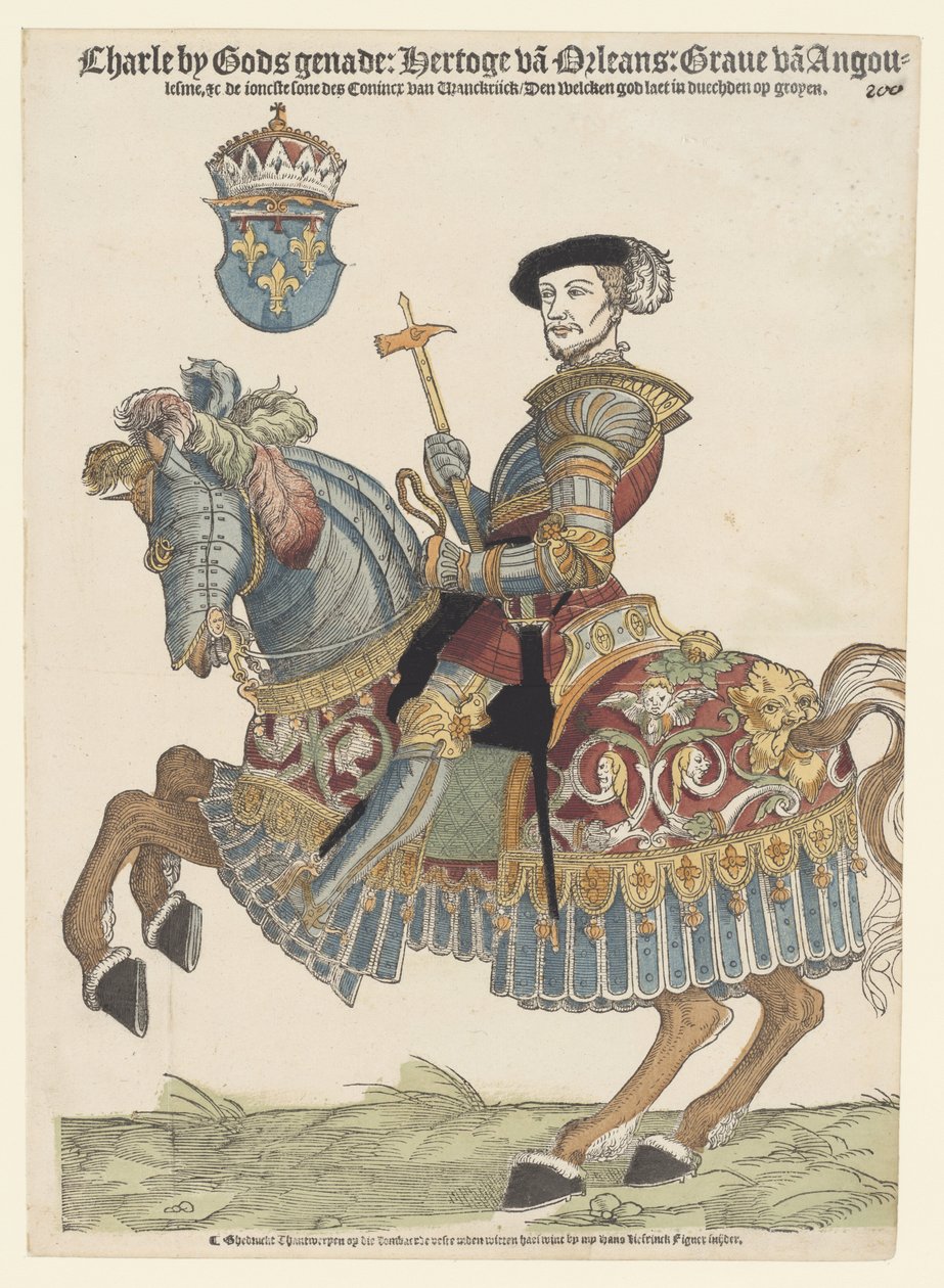 Orléans-i Károly lovas portréja alkotó: Cornelis Anthonisz. (manner of)