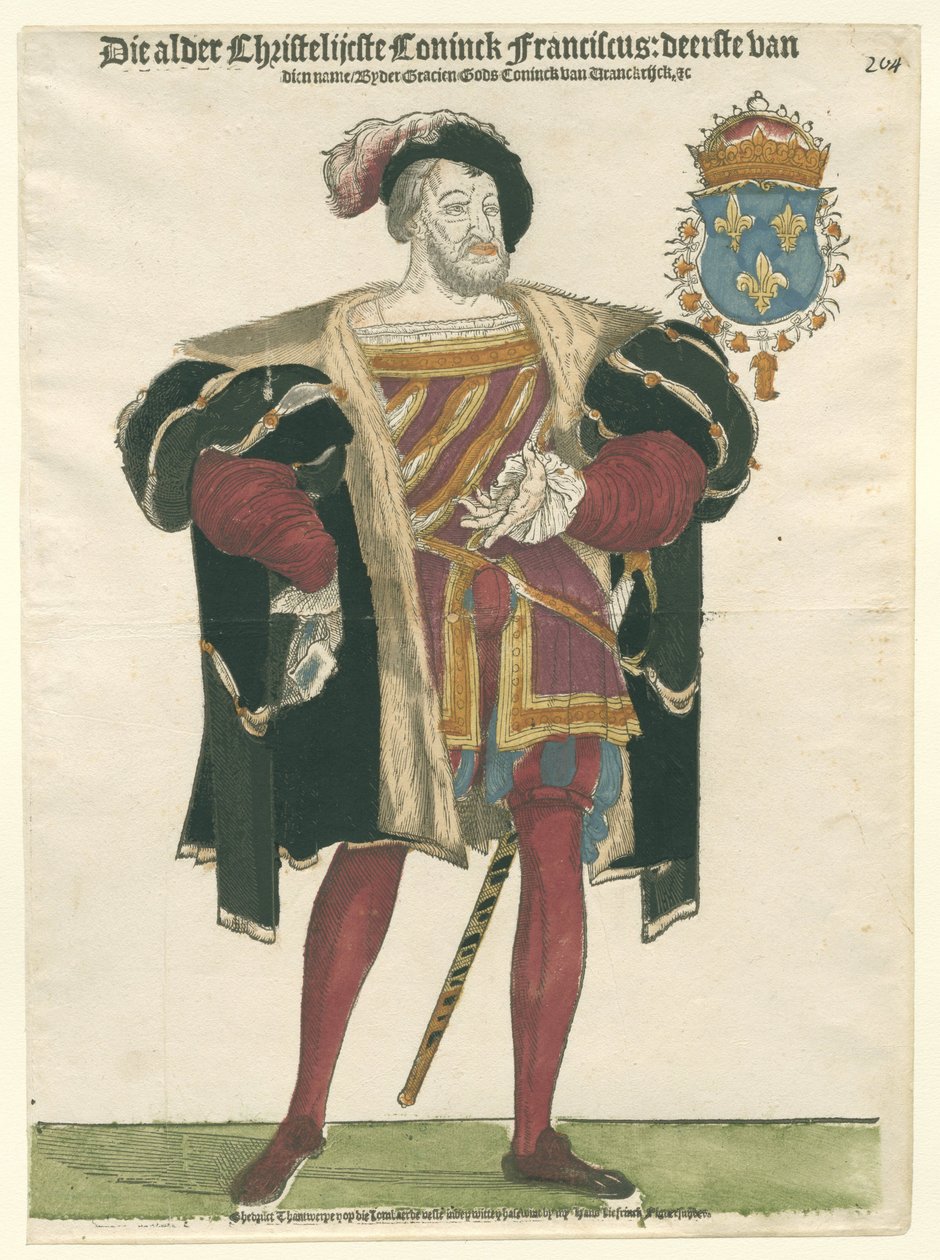 I. Ferenc francia király portréja alkotó: Cornelis Anthonisz. (manner of)
