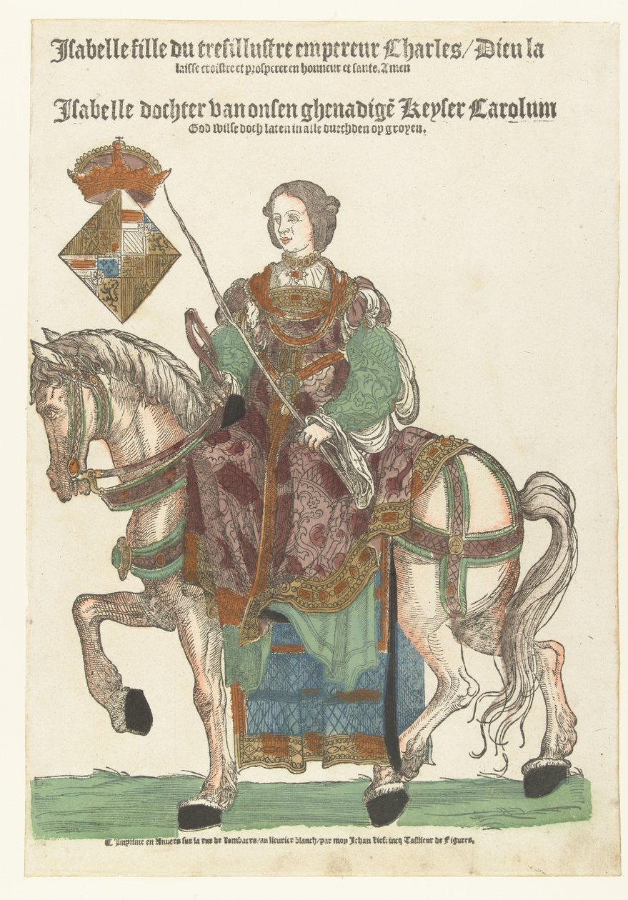 Izabella hercegnő portréja lóháton alkotó: Cornelis Anthonisz. (manner of)