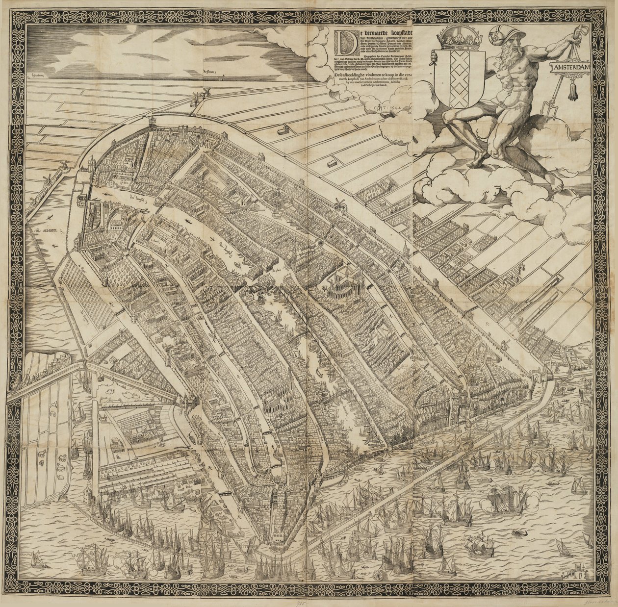 Német: Die berühmte Handelsstadt Amsterdam
Holland: De vermaerde koopstadt van Amstelredam alkotó: Cornelis Anthonisz.