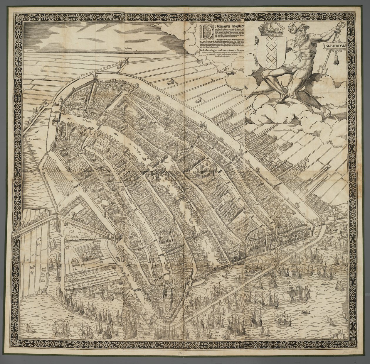 Német: Die berühmte Handelsstadt Amsterdam
Holland: De vermaerde koopstadt van Amstelredam alkotó: Cornelis Anthonisz.