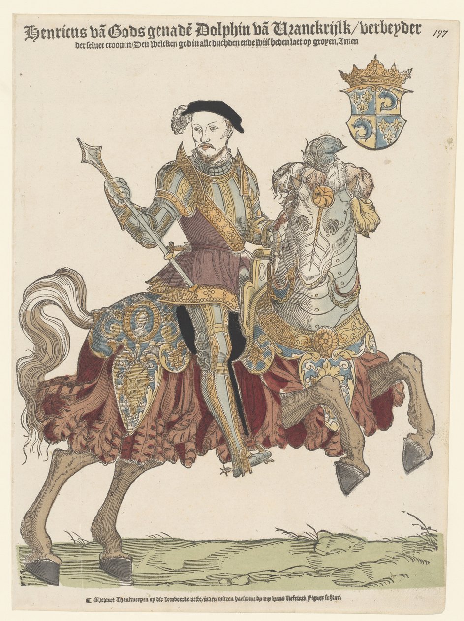 Henrik francia király portréja lovon, 1542-1543 alkotó: Cornelis Anthonisz.