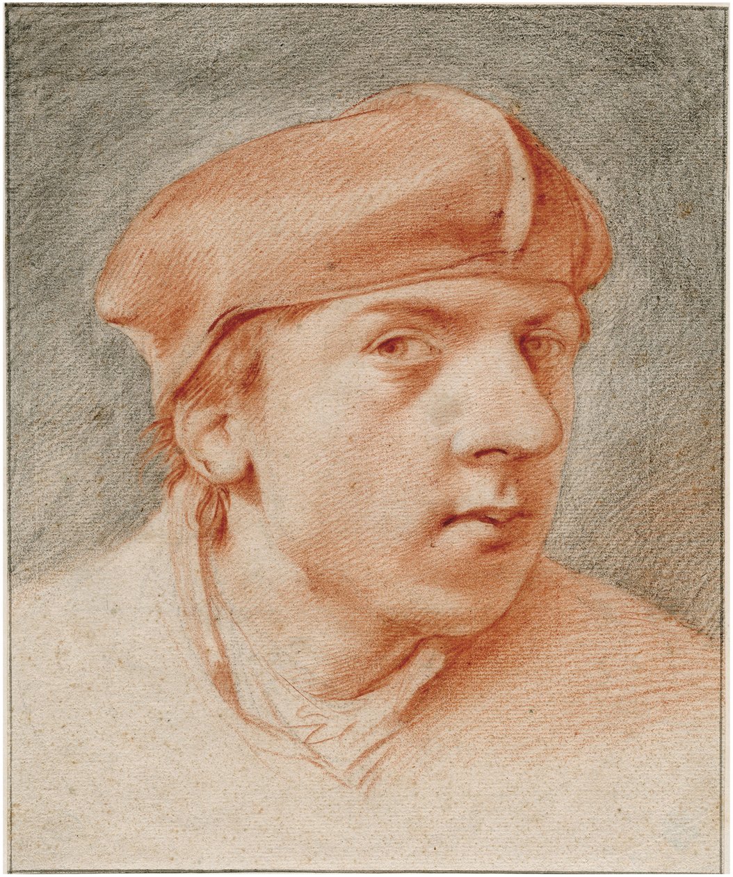 ""Autoportrait au beret"" (Önarckép svájcisapkával) Sanguine de Cornelis Pietersz Bega (1631/2-1664) Rembrandt-ház, Amszterdam alkotó: Cornelis Pietersz Bega