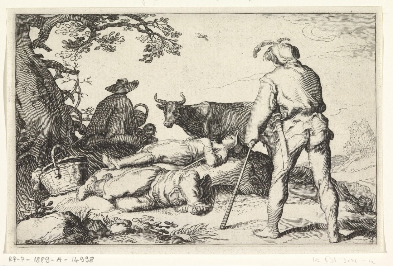 Pásztorok Négy pásztorjelenet (sorozat címe) alkotó: Cornelis Bloemaert (II) (possibly)