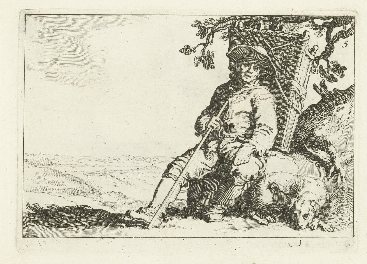 Een rustende marskramer 16 prenten uit verschillende series van Cornelis en Frederik Bloemaert (series title)   1344200   hu       hungarian Successfully Translated  Original: Nereid Ridden by Two Children, plate six of Twelve Ornament Panels Translat: Ner alkotó: Cornelis Bloemaert (II)