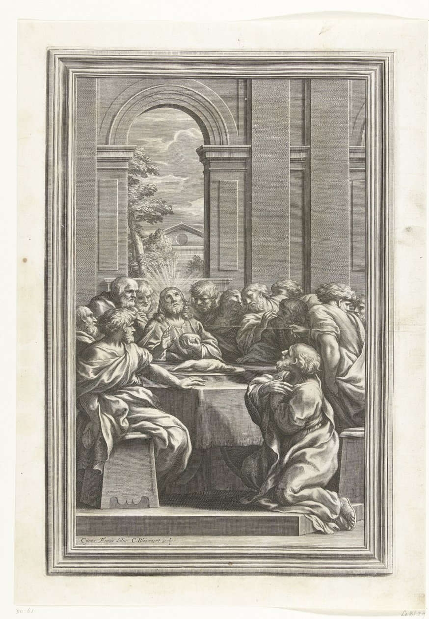Utolsó vacsora alkotó: Cornelis Bloemaert (II)