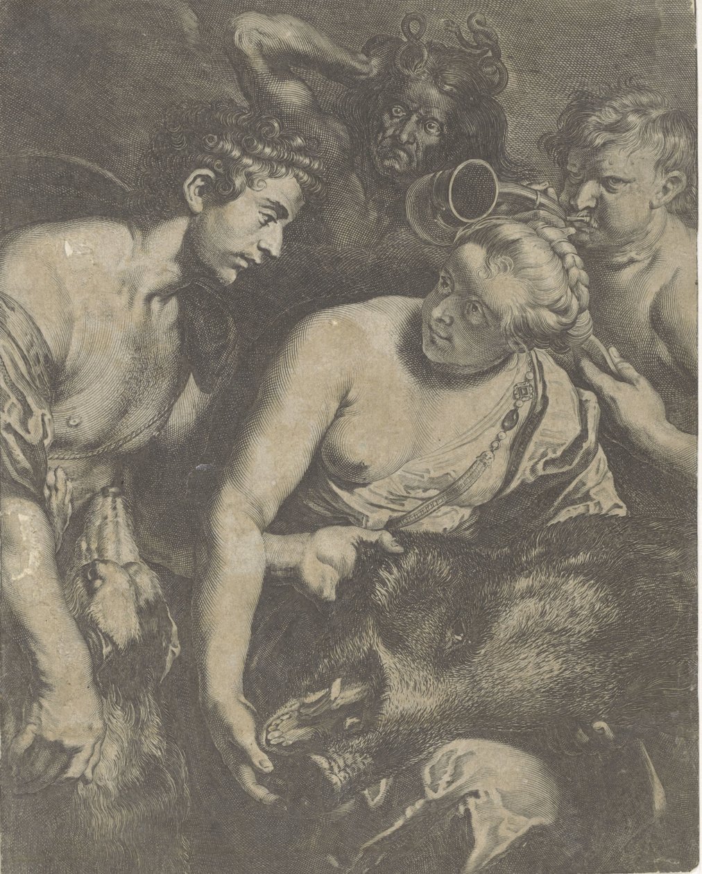 Meleager en Atalanta alkotó: Cornelis Bloemaert (II)