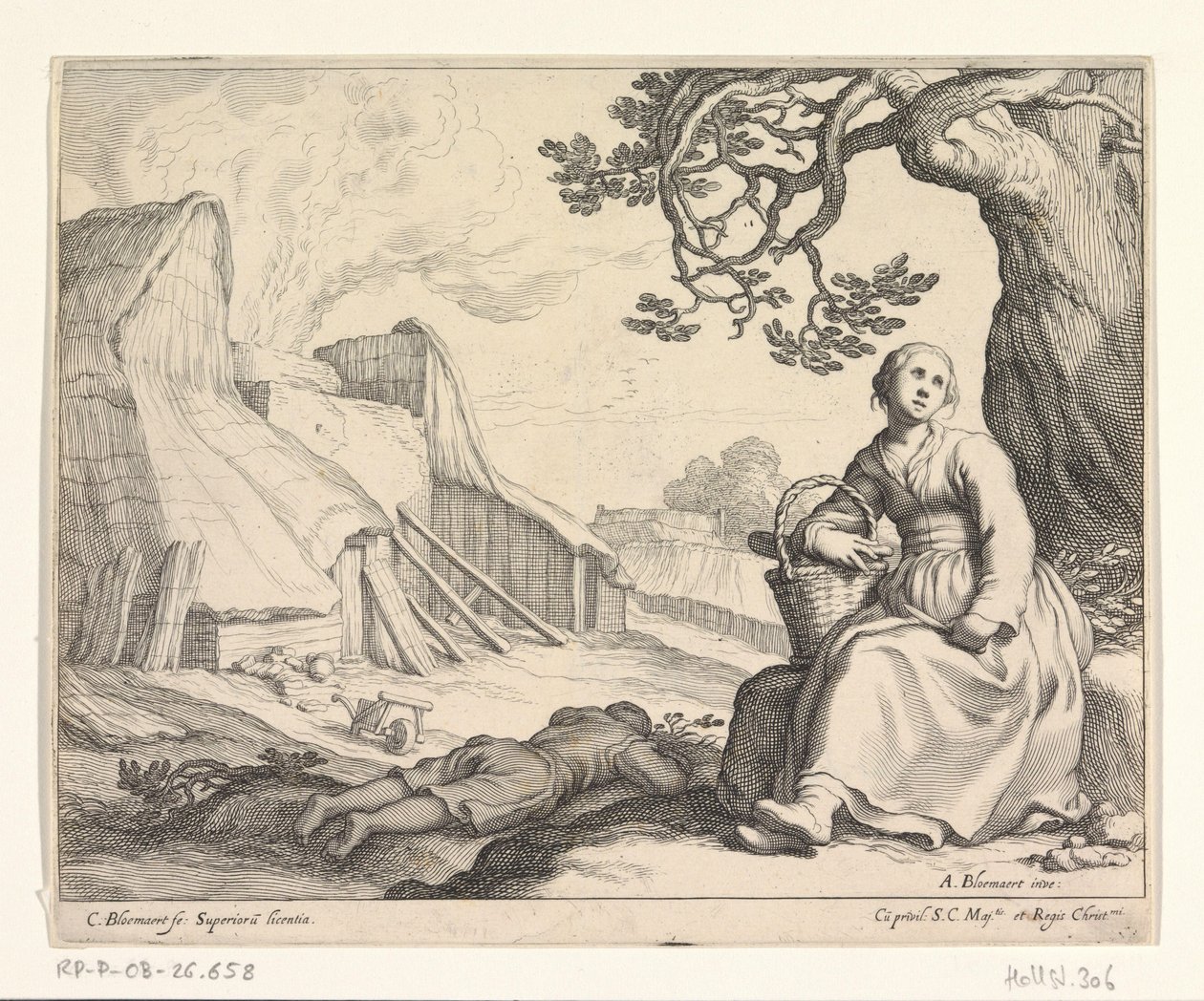 Nő a mészkemencében alkotó: Cornelis Bloemaert (II)