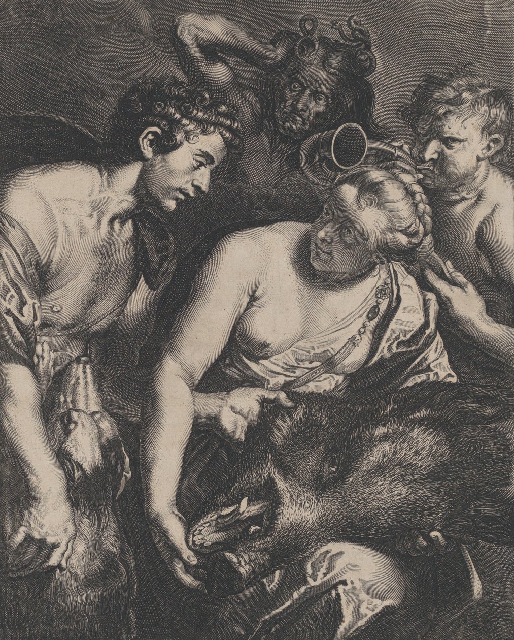 Atalanta és Meleager, 1618-84. alkotó: Cornelis Bloemaert