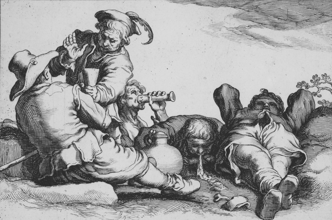 Parasztivás, a Tizenhat paraszti alany sorozatból, 17. század. alkotó: Cornelis Bloemaert