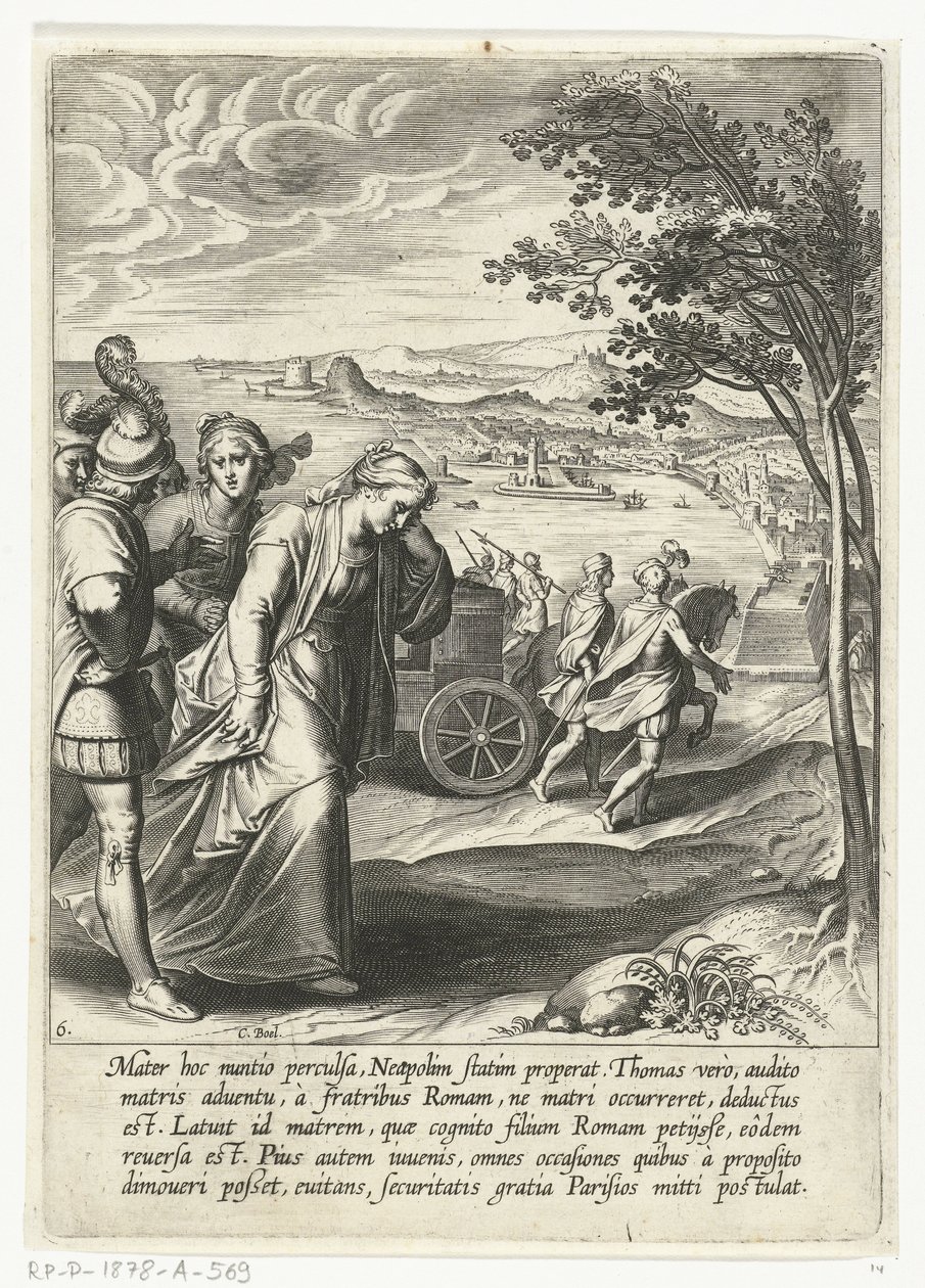 Thomas anyja Nápolyban keresi Aquinói Szent Tamás élete (sorozat címe) alkotó: Cornelis Boel